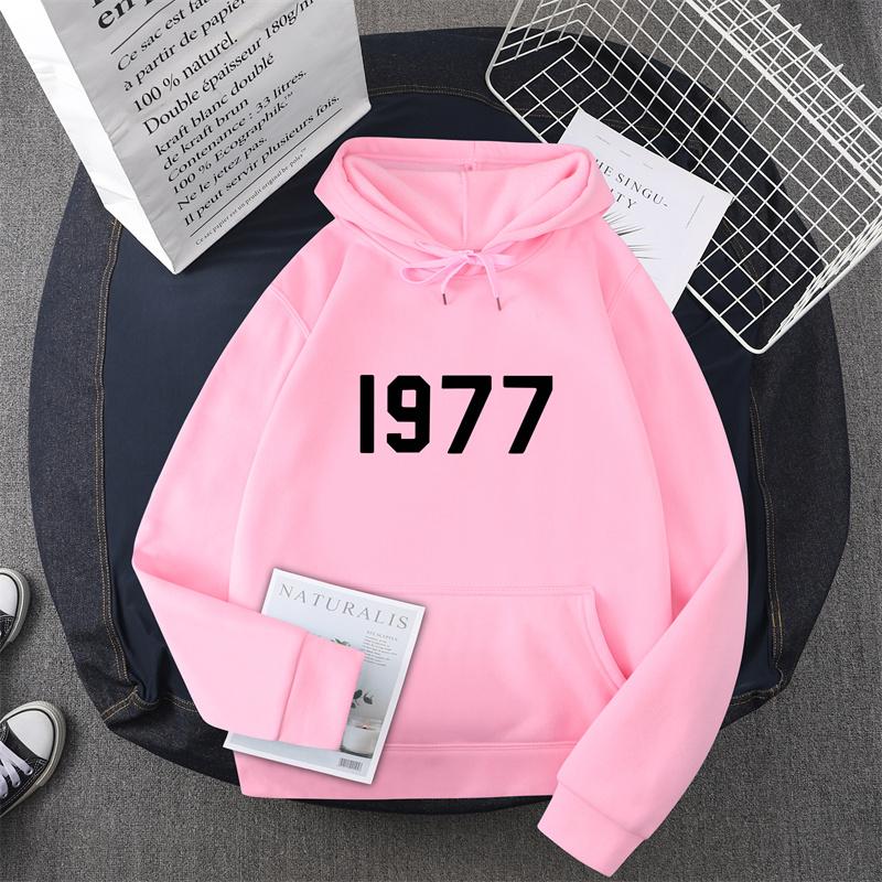 1977 New Men's and Women's Warm Fashion Hoodie Hip Hop Street Brand High Quality Hot Selling Men's and Women's Sports Hoodie