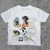 [USED] Anime Illustration T-Shirt Skeleton Character White Size Small Y2K Subculture