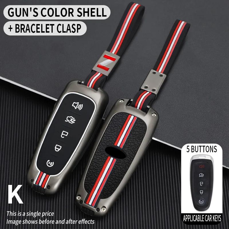 Styling Mouldings Zinc Alloy Car Remote Control Key Case Cover Shell Fob Holder For Ford Focus Edge Explorer Expedition C-Max Es