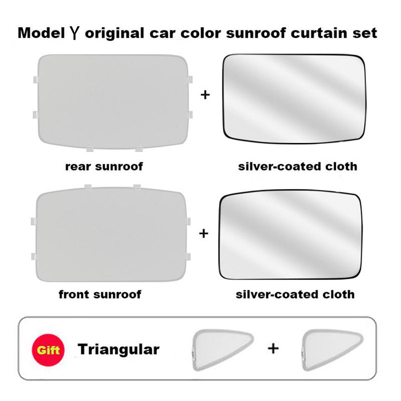 

Улучшенные солнцезащитные шторки для стеклянной крыши для Tesla Model 3 / Y 17-21 2024 Передняя Задняя Шторка Люка Лобовое Стекло Люк Светозащитная Сетка