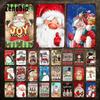 Christmas Metal Sign Santa Claus and Snowman Vintage Tin Sign Metal Plate Holiday Merry Christmas New Year Home Wall Decoration