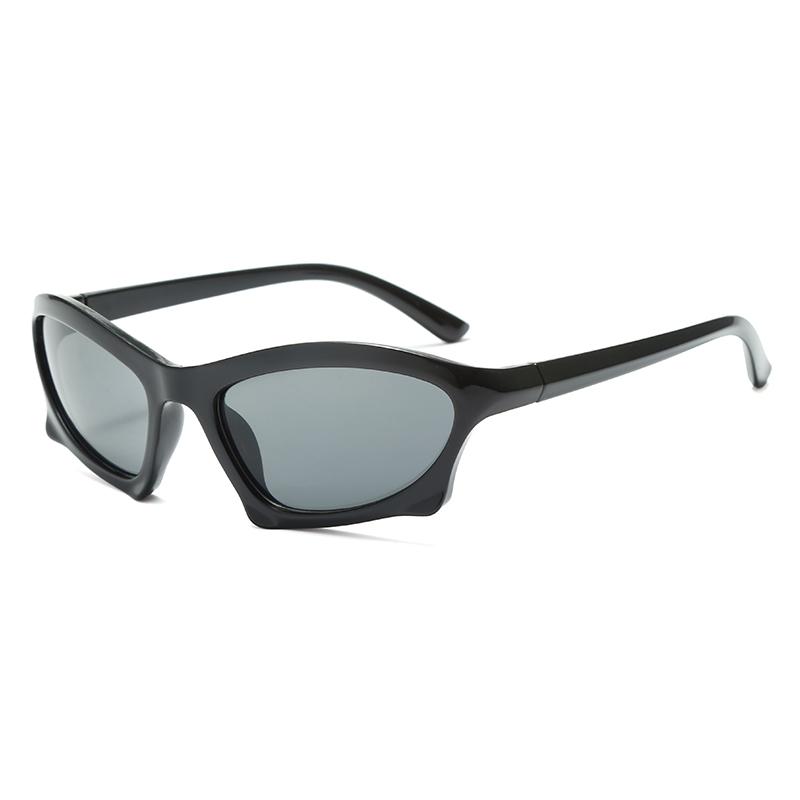 2PCS Sports Sunglasses Women Y2K Trends Punk Sun Glasses Men Retro 2000's Luxury Brand One Piece Special-Shaped