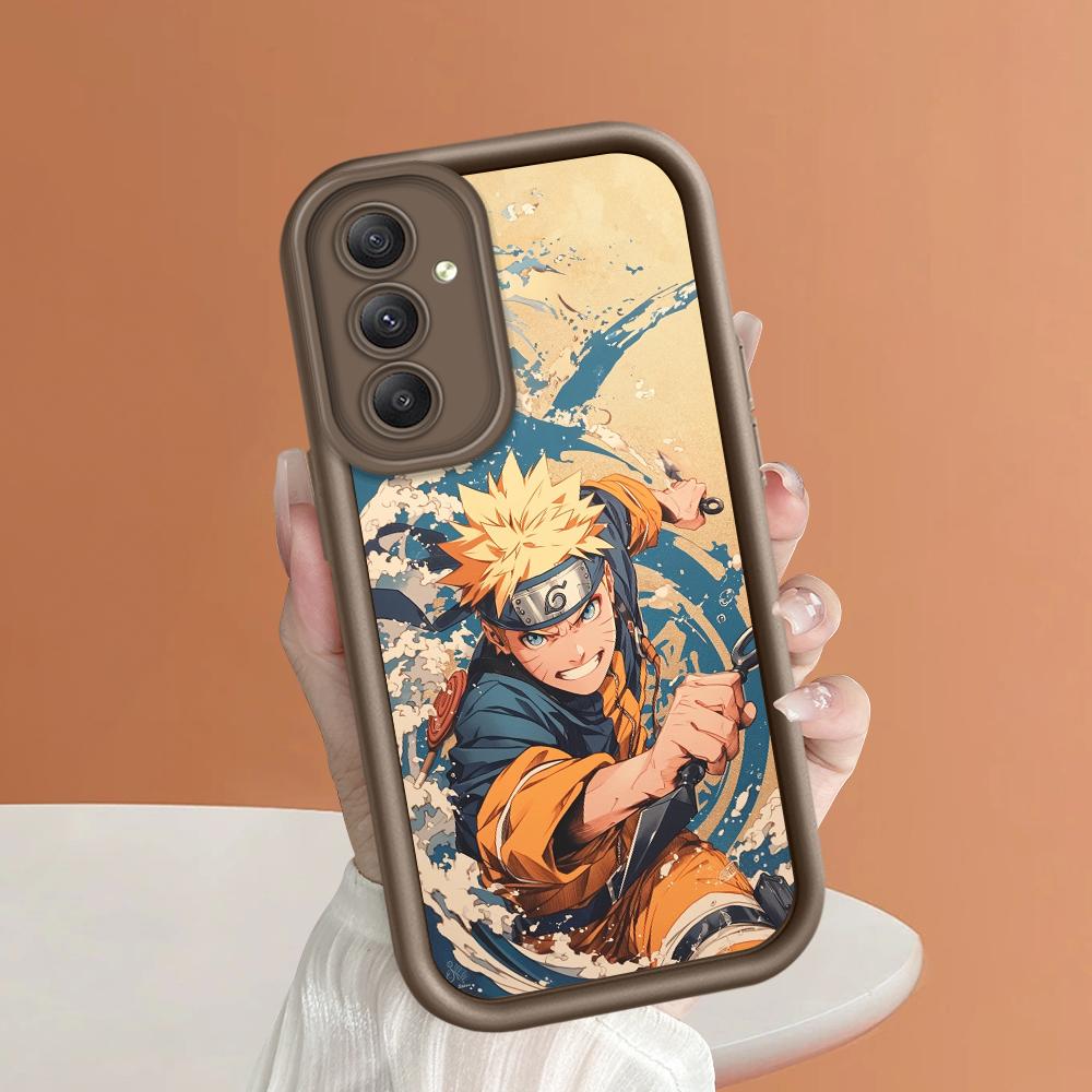 

Мягкий силиконовый квадратный чехол с рисунком лестницы для телефона, полное покрытие, противоударный защитный резиновый чехол для камеры для Samsung Samsung A04S коричневый