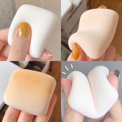 Puderquaste, nasse und trockene Zuckerwatte, Luftpolsterquaste, Make-up-Schwamm, Leder-Dreieckquaste