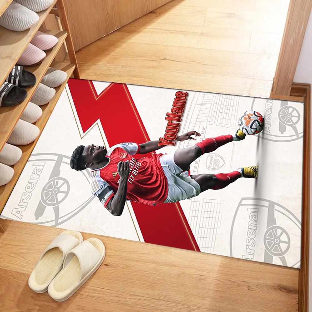 Arsenal Personalized Text Floor Rug Office Rug Perfect for Study room Dormitory Bedrooms Living Rooms Anti-slip Rug Office home decor