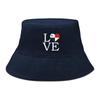 LOVE" Panama Flag Print Bucket Hat , Patriotic Men's Hat Reversible Fashion Beach Fishing Cap