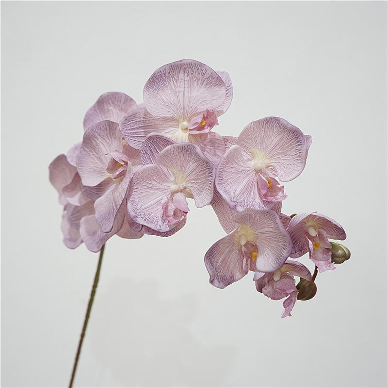 Luxury Orchid Artificial Flower for Hotel Bedroom Decor - High-End Phalaenopsis Single Stem Arrangement Ornament