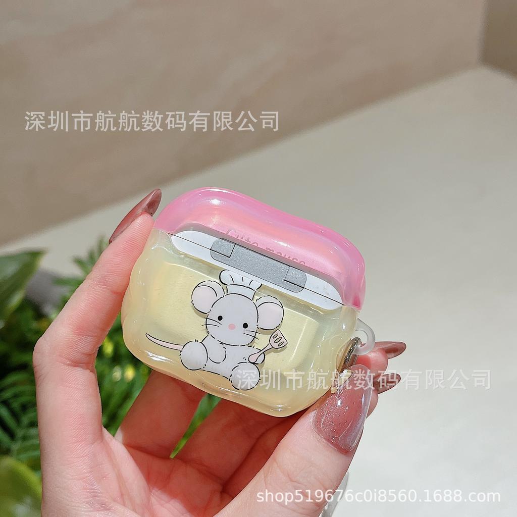 Cute chef mouse for apple AirPods 1 generation protective case 1st generation AirPods 1 generation pro earphone case