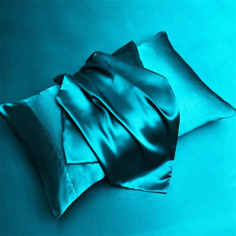 Summer Luxury Satin Silk-like Bed Sheet Set (Flat Sheet/Fitted Sheet + Pillowcase) Solid Color Mattress Cover Twin Full Queen