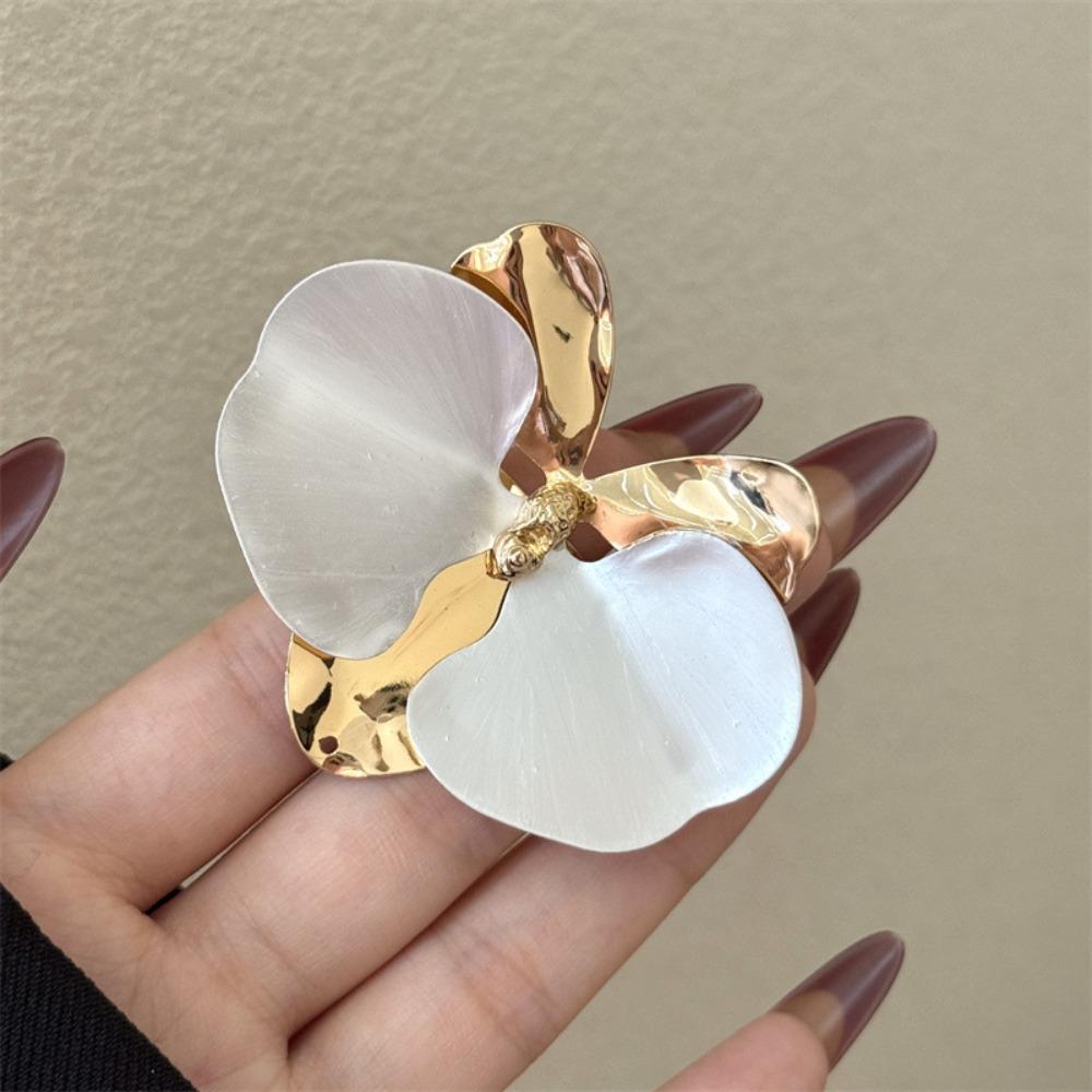 

Белый цветок ириса эмалевое кольцо на палец милое французское неровное кольцо капающее масло кольцо с цветком девочки Style1