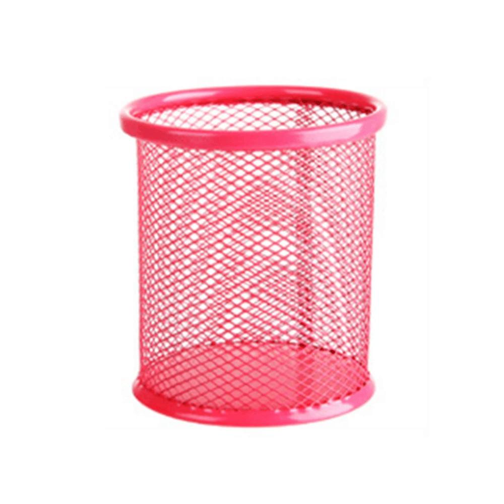 1Pcs Pencil Holder Office Desk Mesh Square Pen Holder Cup Case Container Organiser Durable Pencil Case