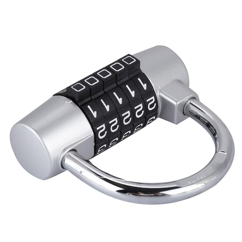 5 Digit   Lock Padlock U shaped Suitcase Door Combination Lock Red