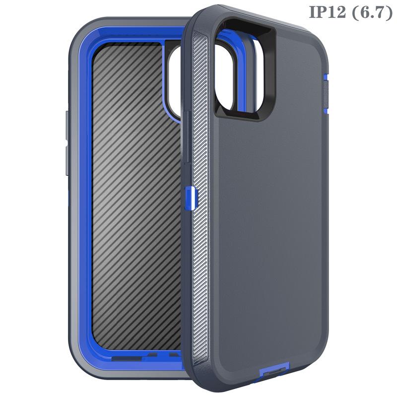 3IN1 For iPhone 15 11 12 13 14 Pro Max XR XS XSMAX X 12/13MINI SE 6 6S 7 8 Plus Heavy Duty Shockproof Armor Phone Case Cover