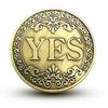 YES NO Challenge Lucky Coin Fidget Toys Anxiety ADHD Perfect for Flipping Decision Making Adults Teens Commemorative Gift