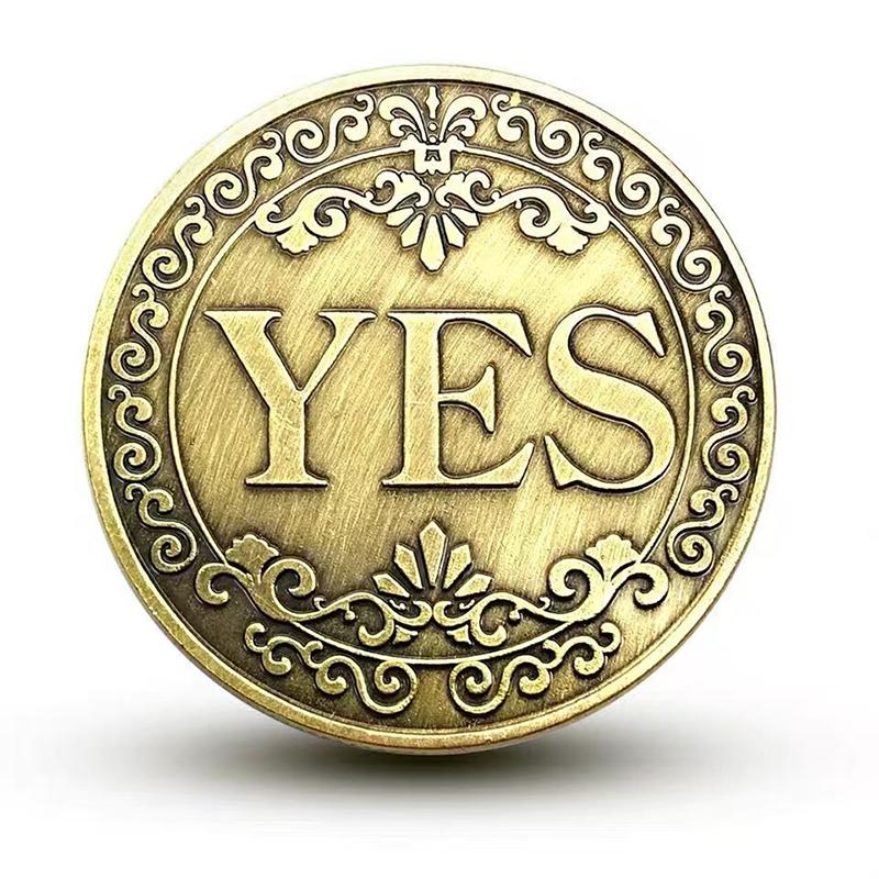 YES NO Challenge Lucky Coin Fidget Toys Anxiety ADHD Perfect for Flipping Decision Making Adults Teens Commemorative Gift