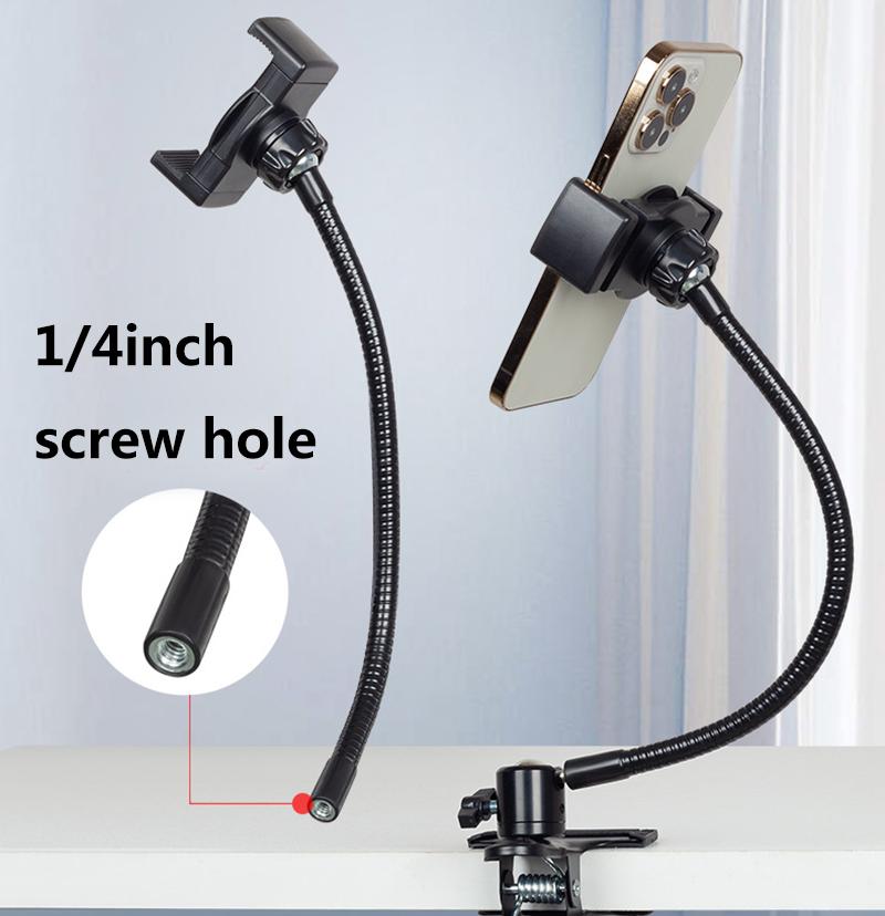 Flexible Arm Monopod Metal Tube Rod Stands Selfie Stick With Ball Head For Mobile Phone Smartphones Tripod Live Streaming