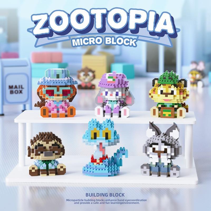Kawaii Hayvanlar Alemi Mikro Yapı Taşları Nick Gary Benjamin Flash Finnick Figür Model Montajlı Tuğla Oyuncaklar Çocuklar İçin Sants Hediye
