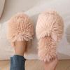 Women's 2024 Fuzzy Open-Toe Slippers – Spring & Autumn Candy Colors