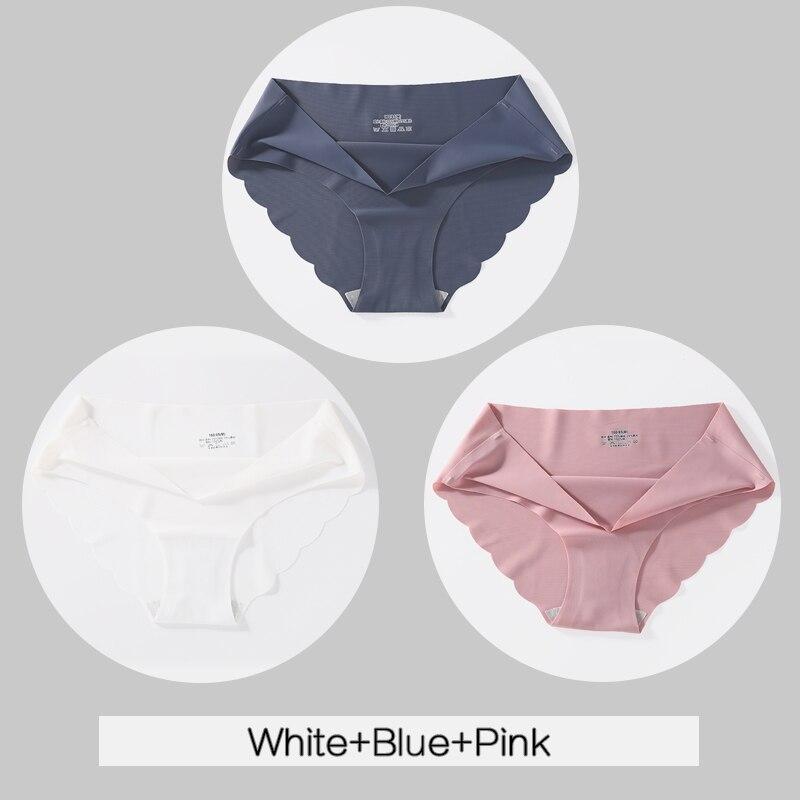 3Pcs Frauen Eis Seide Höschen M-XL Low-rise Briefs Komfortable Damen Nahtlose Unterwäsche Sexy Unterhosen Weibliche Dessous Dessous