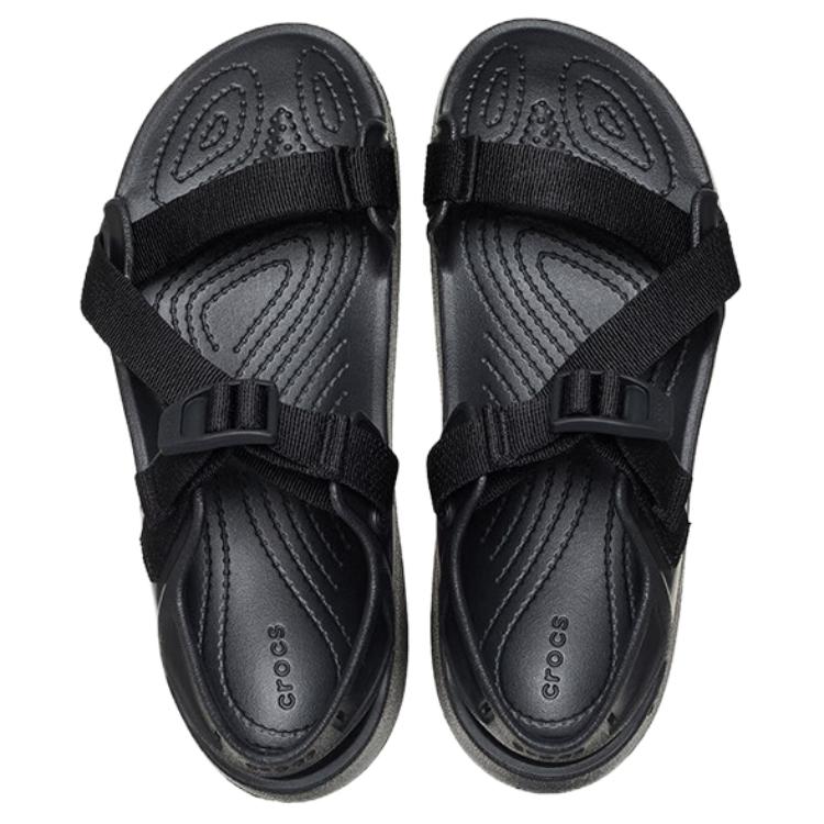 Crocs Unisex Black Hiker Simple Open Toe Outdoor Breathable Beach Sandals 212711-060