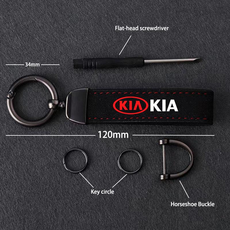 Suede Car Keychain Luxury Keyring Accessory for Kia Sportage Ceed Picanto Rio ProCeed Niro 5 3 4 K7 K5 K8 K3 Ray K9 Udrgf