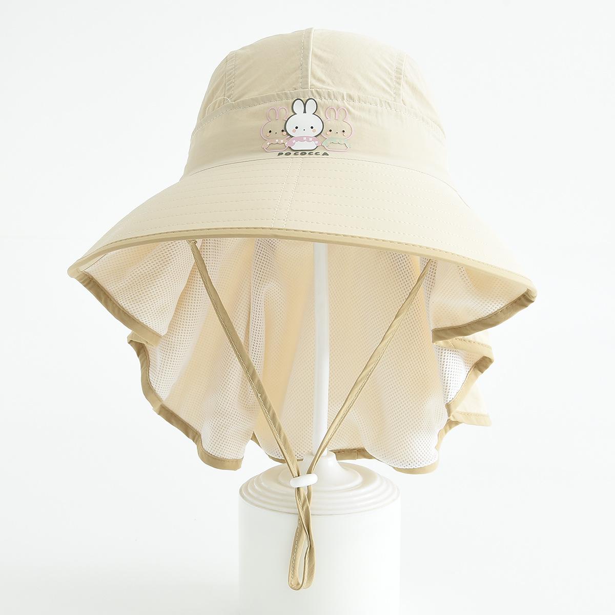 

Children s Windproof Sun Hat with Neck Protection Head Circumference 52cm хаки