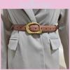 Leather Black Simple Womens Belt With Alloy Pin Buckle For Casual Wear Use Daily
