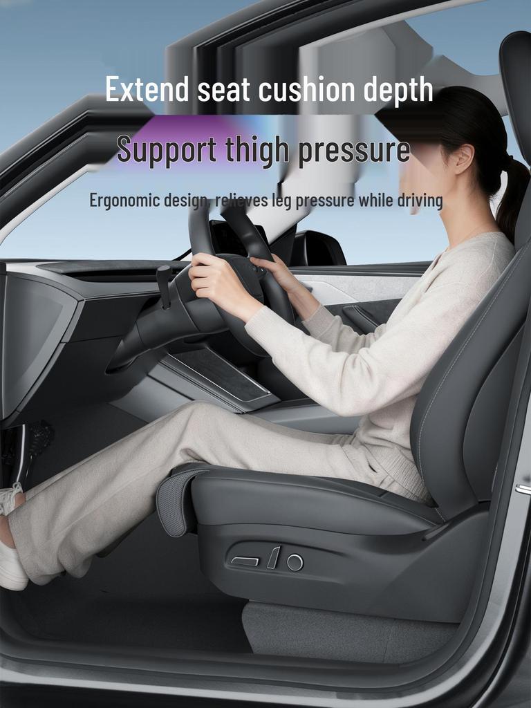 Cuscino e Coprisedile Compatibili per Tesla Model Y/Model 3 con Estensione Gambe e Poggiapiedi