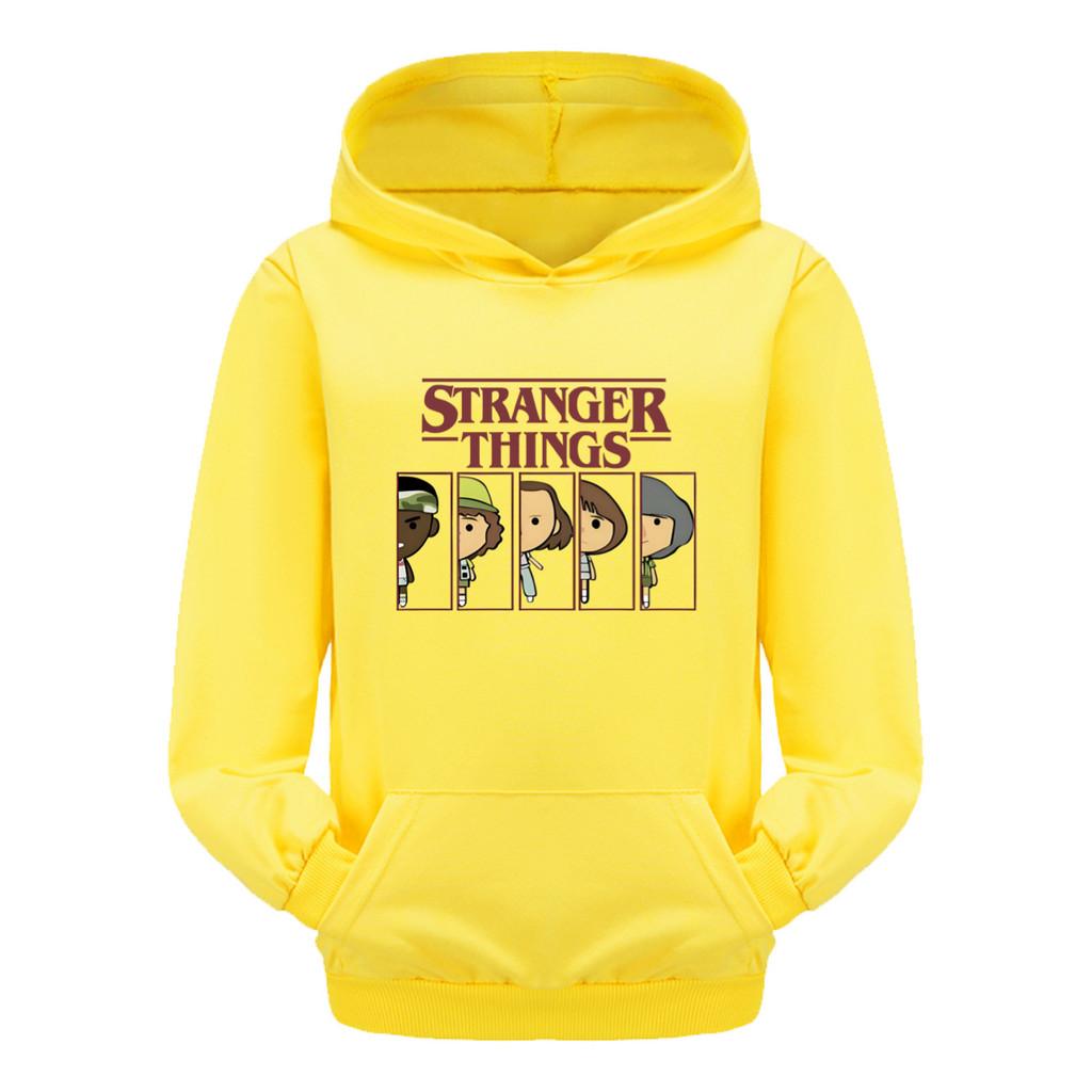 5248 Kids Boys Girls Stranger Printed Casual Long Sleeves Hoodies Top