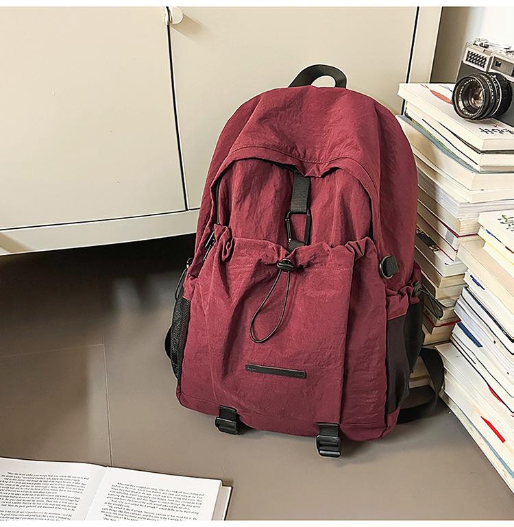 Schoolbag Lightweight Multi-Pocket Neutral Wind Men's and Women's Backpacks Commuter Travel Large Capacity Junior High School Student Backpacks Tide