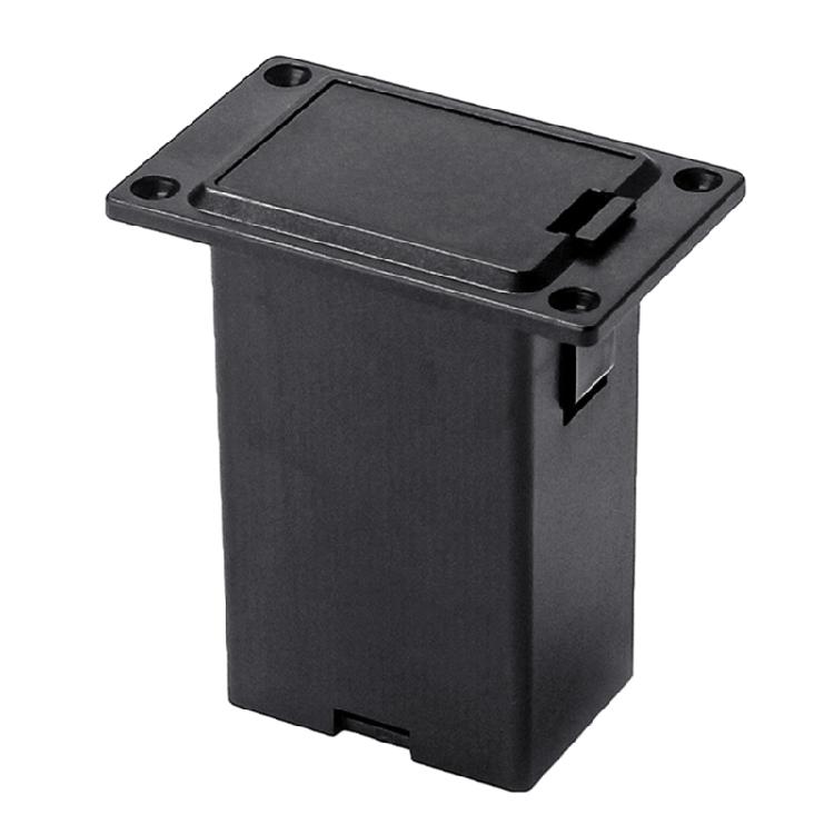 

9V Black Plastic Active Bass Guitar Battery Cover Holder Box Easy to Install