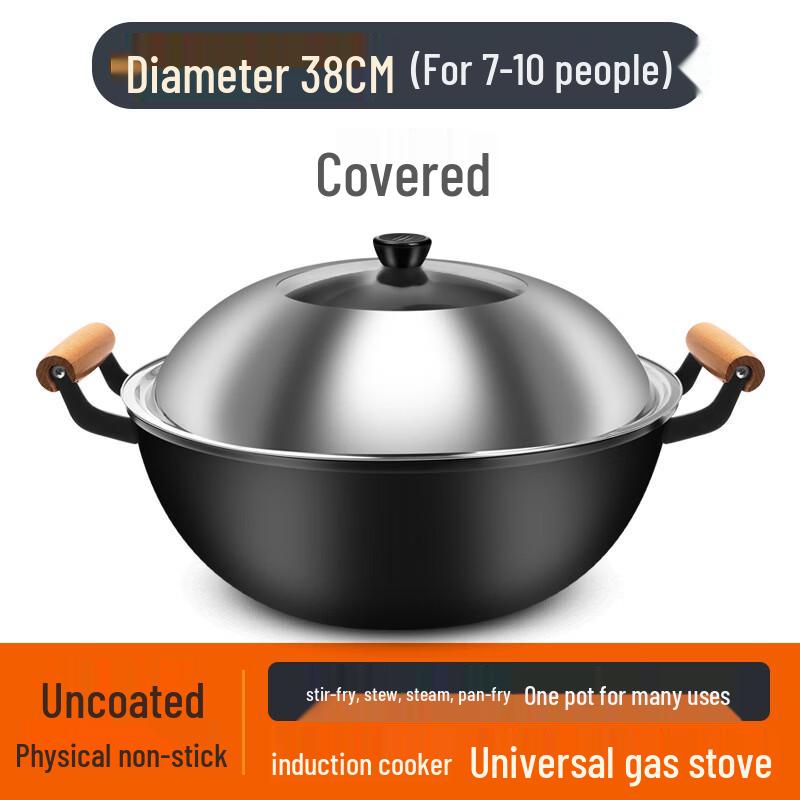 Zijin Heshi Traditional Thickened Iron Wok and Stew Pot