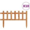 VidaXL Garden Edging 10 Pcs Fir Wood 4.4 M