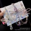 Luminous Cloud Crystal Phone Chain Beaded Ins Bowknot Phone Strap New Luxury Gold Foil Chain Wholesale