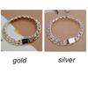 High-end Metal Two-color Silver Bracelet Men's Jewelry Men's Accessories