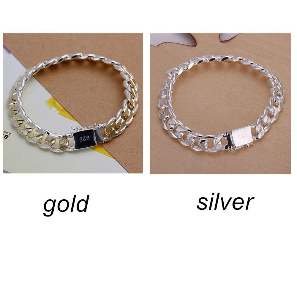High-end Metal Two-color Silver Bracelet Men's Jewelry Men's Accessories