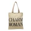 Large capacity alphabet canvas bag women's new fashion portable commuter bag versatile shoulder tote bag
