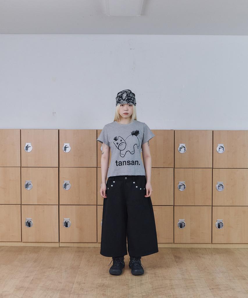 Tansanmageunesyum Pony Embroidered T-Shirt (Gray)