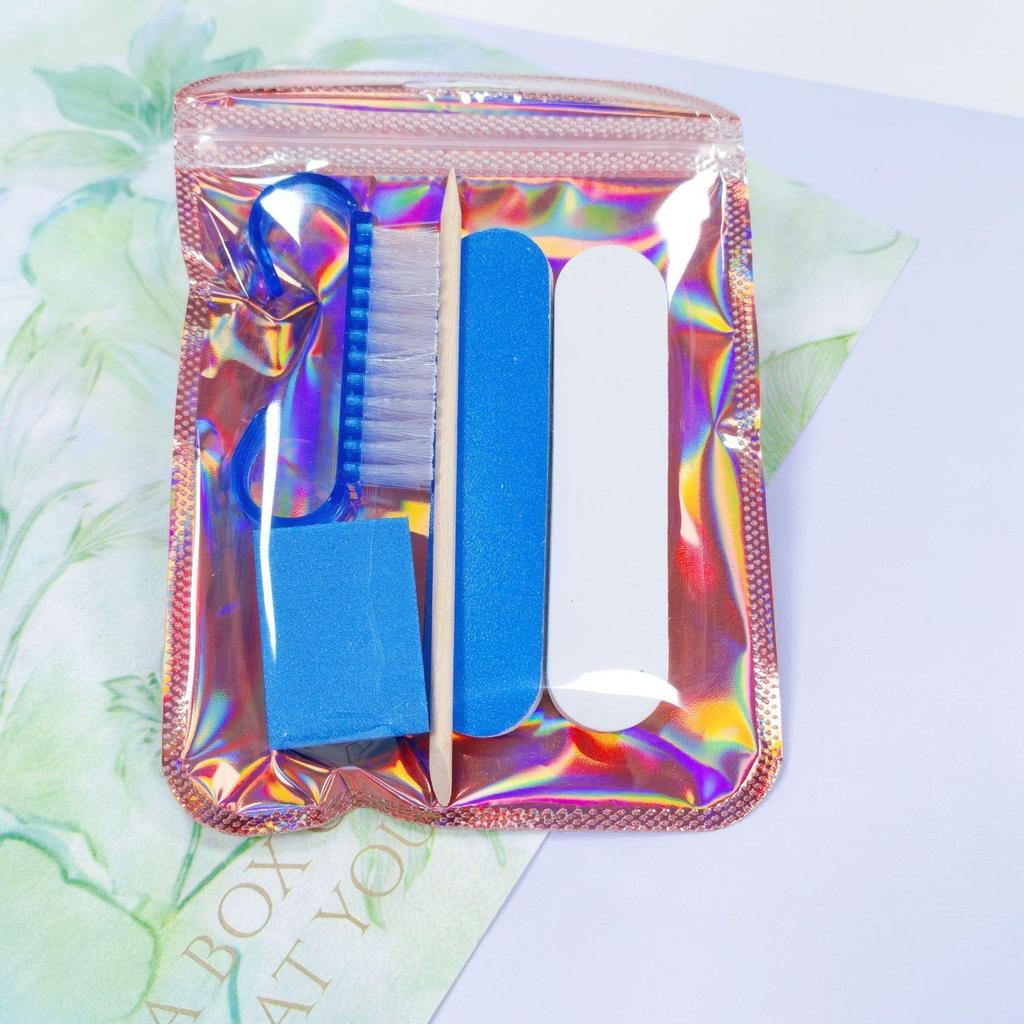 Portable PVC Cuticle Scraper & Nail Clipper Set - Nail Art Tool Kit