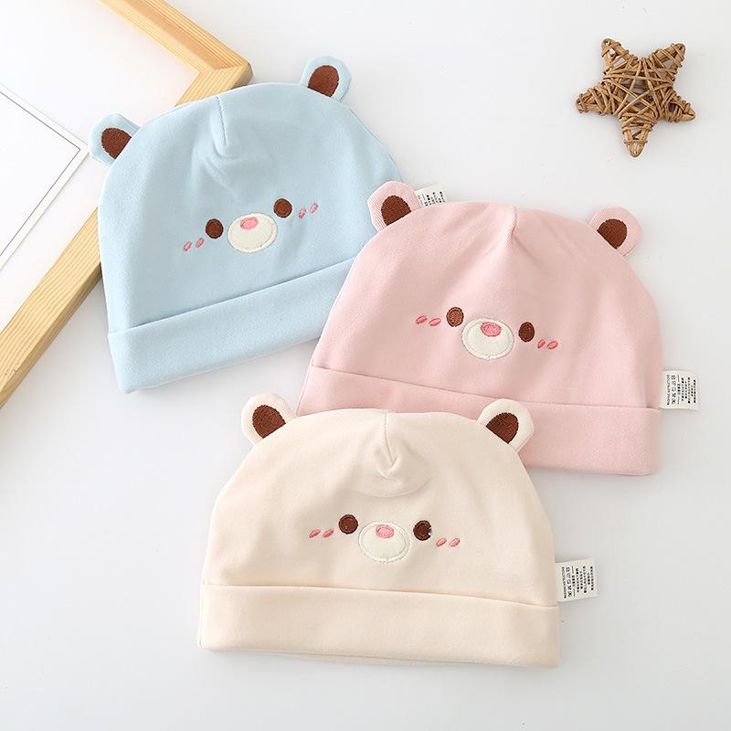 Spring Summer Cotton Double Layer Embroidered Postpartum Hat Warm Slouchy Beanie For Pregnant Women New Mom Care Headwear