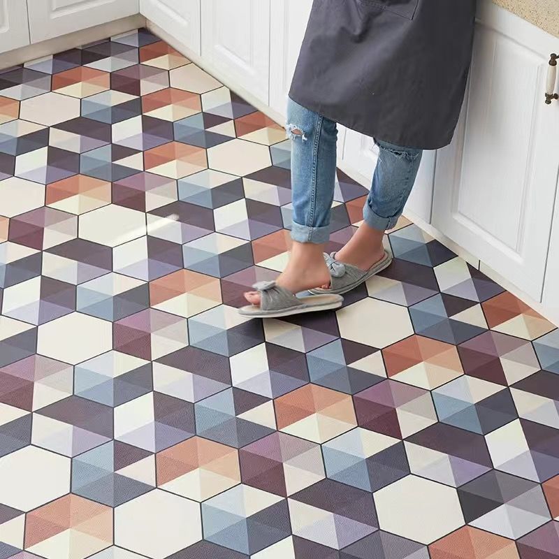 Kitchen Leather Carpet Non-slip Mat  Waterproof and Oil Proof Floor Mat Balcony Door Mat Room Carpet Area Rug Washable Bath Mat