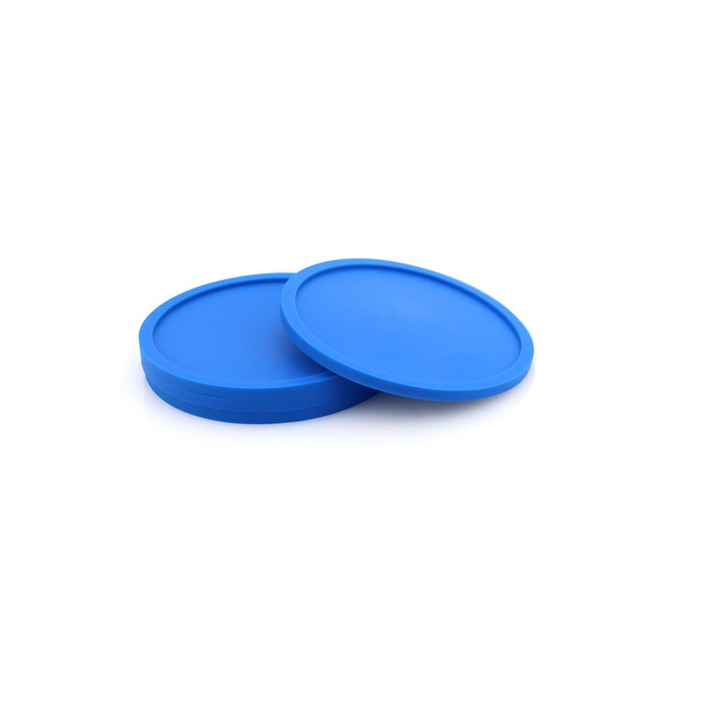 

5pcs Silicone Cup Coasters Thick Non-Slip Drink Table Mats Heat Resistant -40 To 230℃ Food Grade Safe Mug Placemats For Home синій