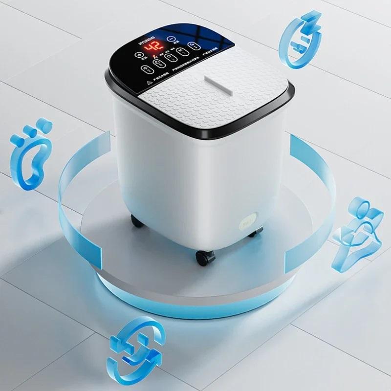 Electric Foot Bath Tub with Calf Massager Automatic Heating Fumigation Basin Constant Temperature for Home Use
