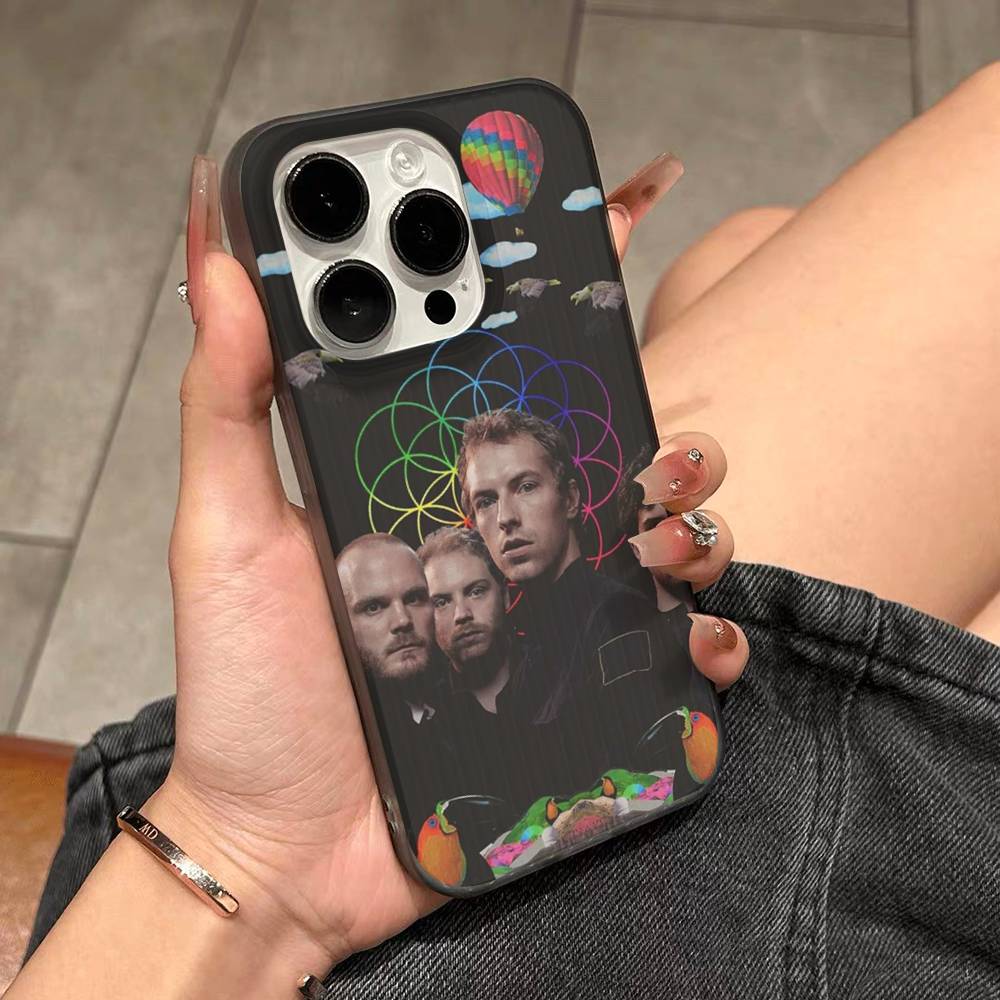

Pop Rock Band C-Coldplay For Phone 17 16 15 14 13 12 11 Pro Max Plus Pro Air Phone Case Corrugated Stripe Back Cover iPhone 13 pro