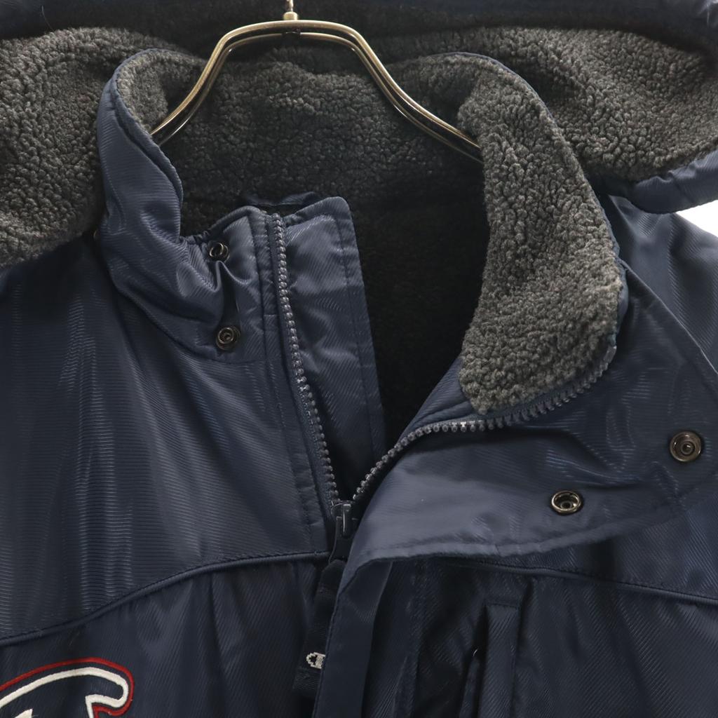 Champion Products Back Logo Bench Coat L Navy Cotton Filling Men's Used