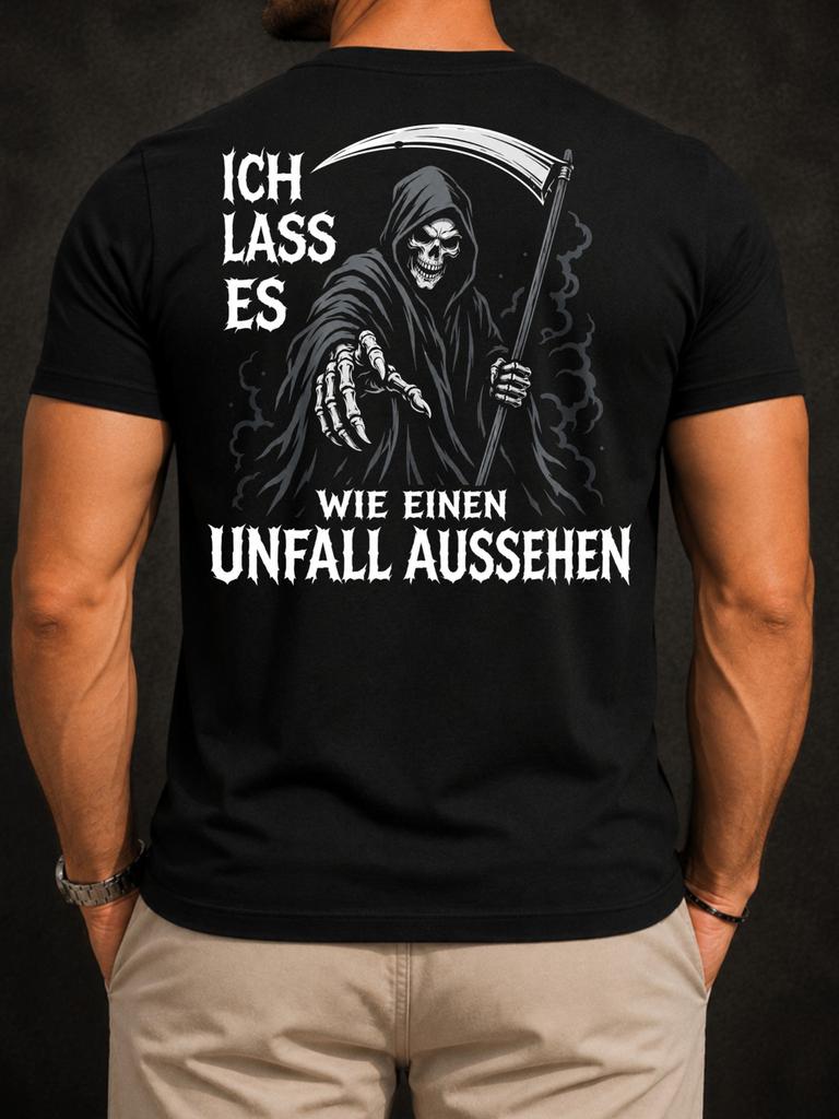 Grim Reaper Accident Quote Tee Hooded Reaper Clawed Hand Scythe And Gerunisex Accidentlooking Slogan Unisex All Tshirt