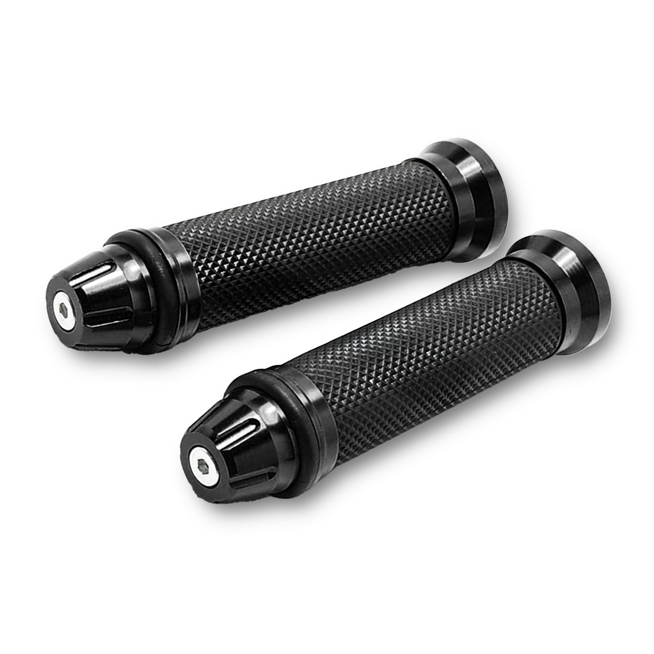 

Motorcycle Grip Steering Wheel Cover CNC Machined Aluminum 0.9 inch (22 mm) Universal Grip usually чёрный