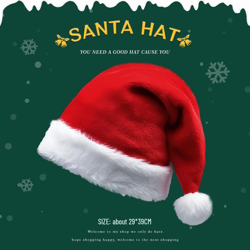 

Женская зимняя шапка Санты: Теплые, Плюшевые Наушники, Рождественский Подарок