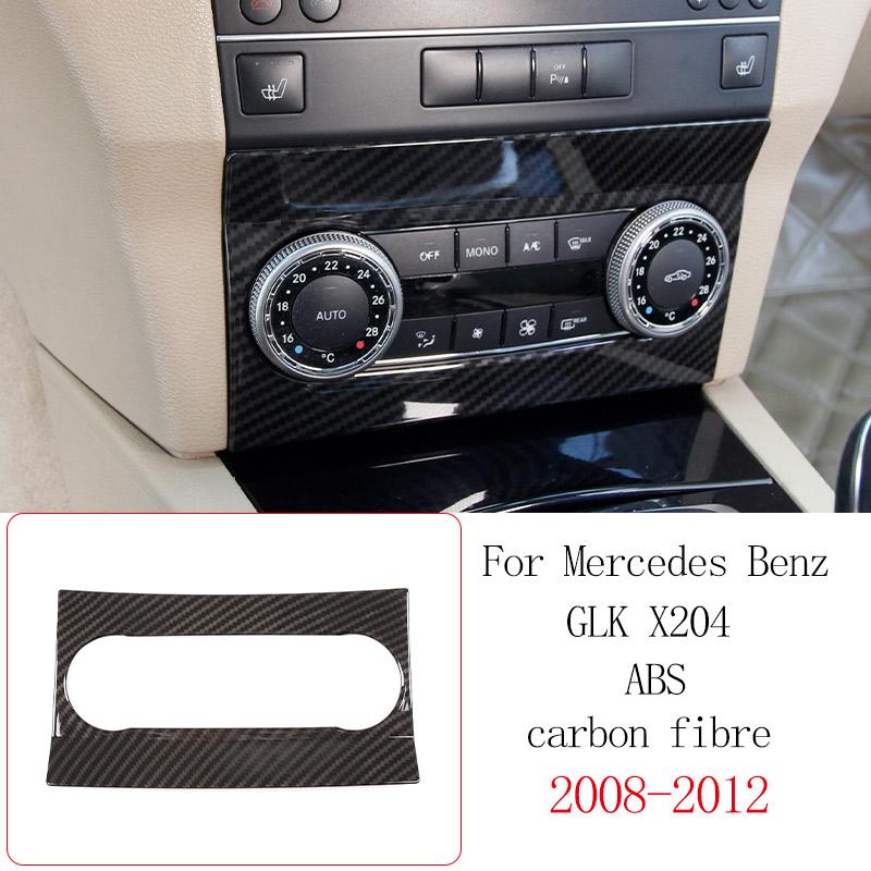 For Mercedes Benz GLK X204 2008-2015 ABS Carbon Fiber Car Center Console Decorative Panel Sticker Car Interior Accessories