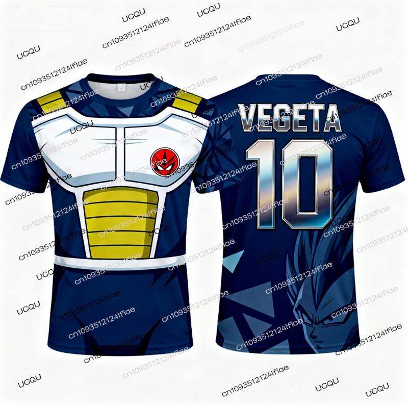 2026 New Dragon Ball Z Goku Anime Football Jersey Summer Plus Size Breathable Jersey Cosplay Short Sleeve T-shirt